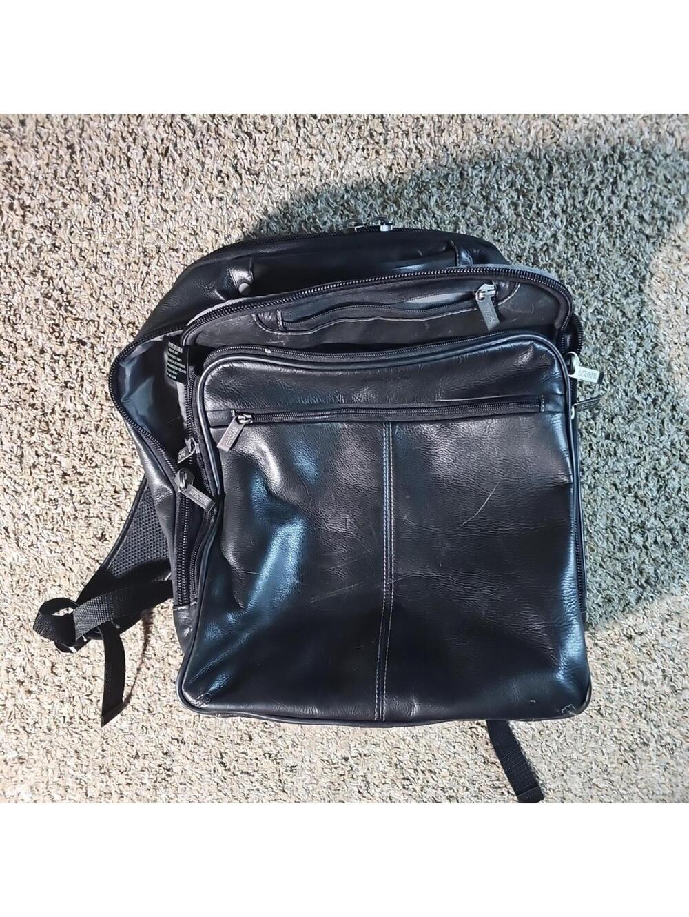 Kenneth Cole Model580675 Genuine Leather Backpack Laptop Bag